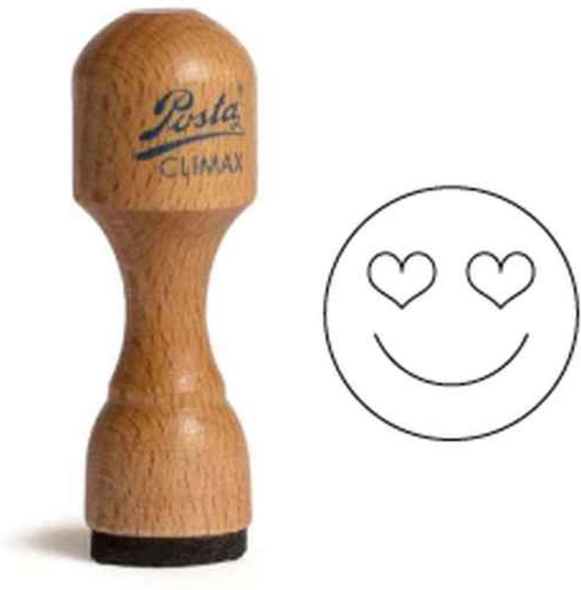 POSTA Prêt à stamper | Smiley-stempel | 18MM | Verliefd 1